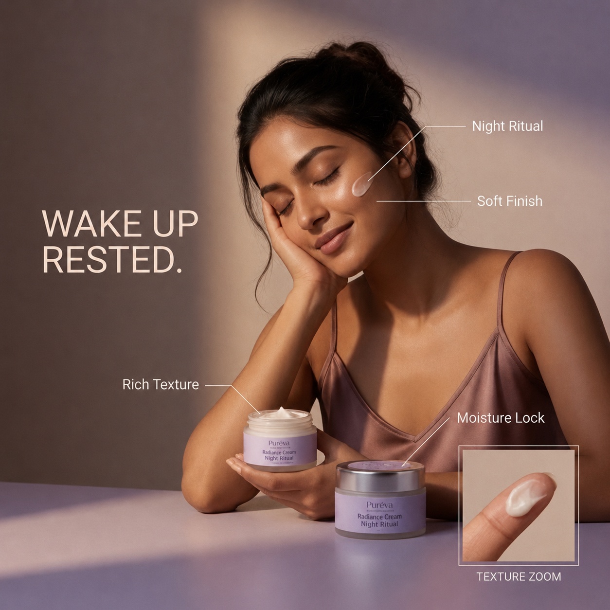 Wake up rested — Puréva Overnight Ritual